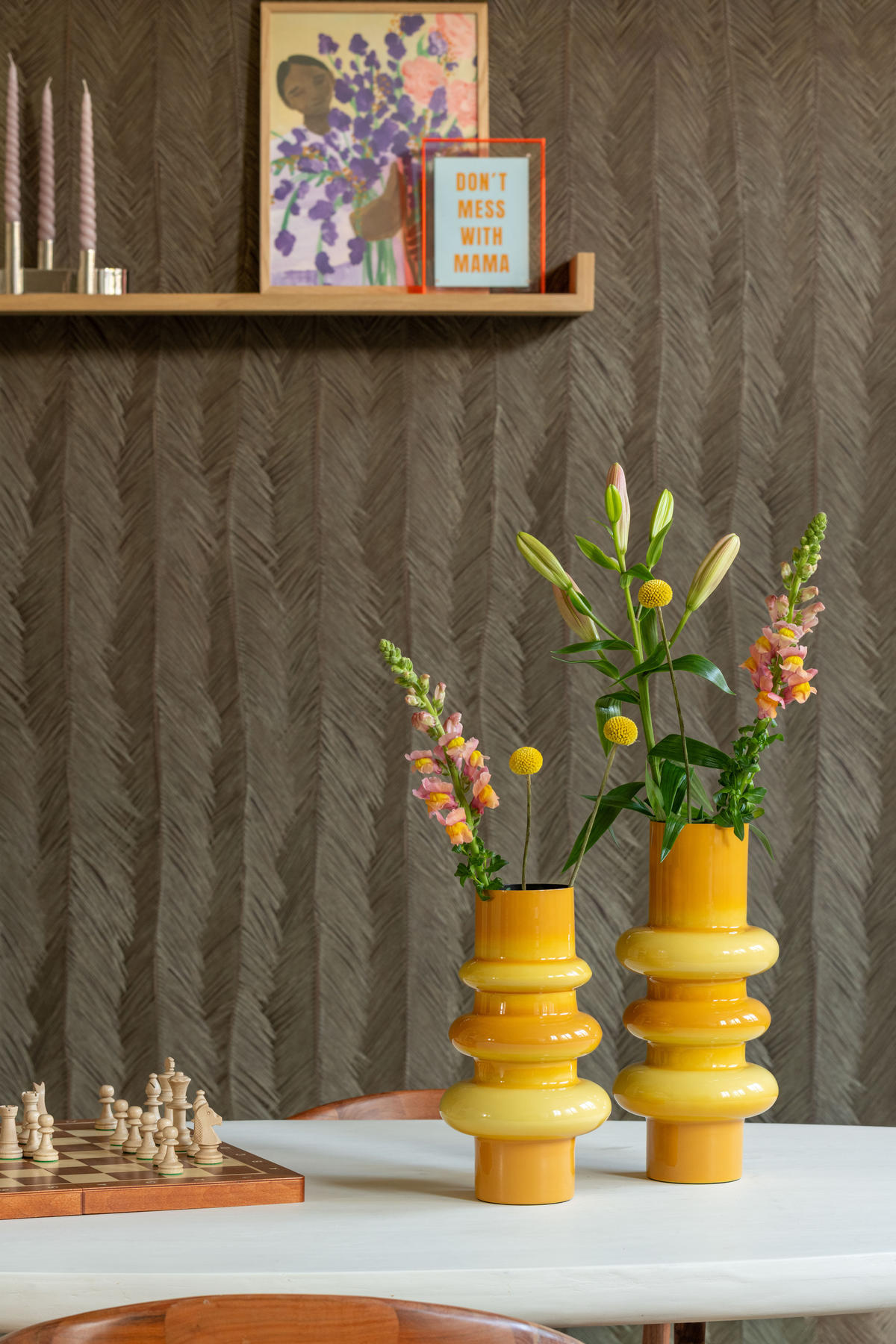 VASE Grato Small - Gelb - 30 cm - Gelb, Metall (17/30cm) - Present Time