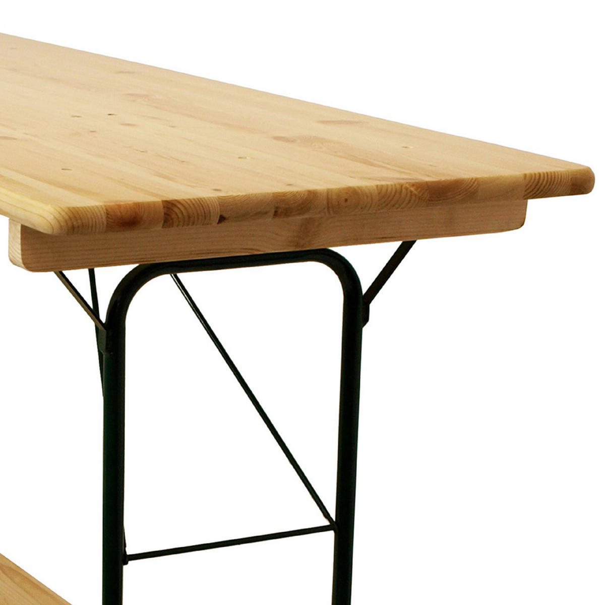 STEHTISCH Mino - 220cm klappbar, Bistrotisch Metall + Holz lackiert, Bartsich mit Fuss-Stütze - Braun, Metall (70/220/110cm) - TPFGarden