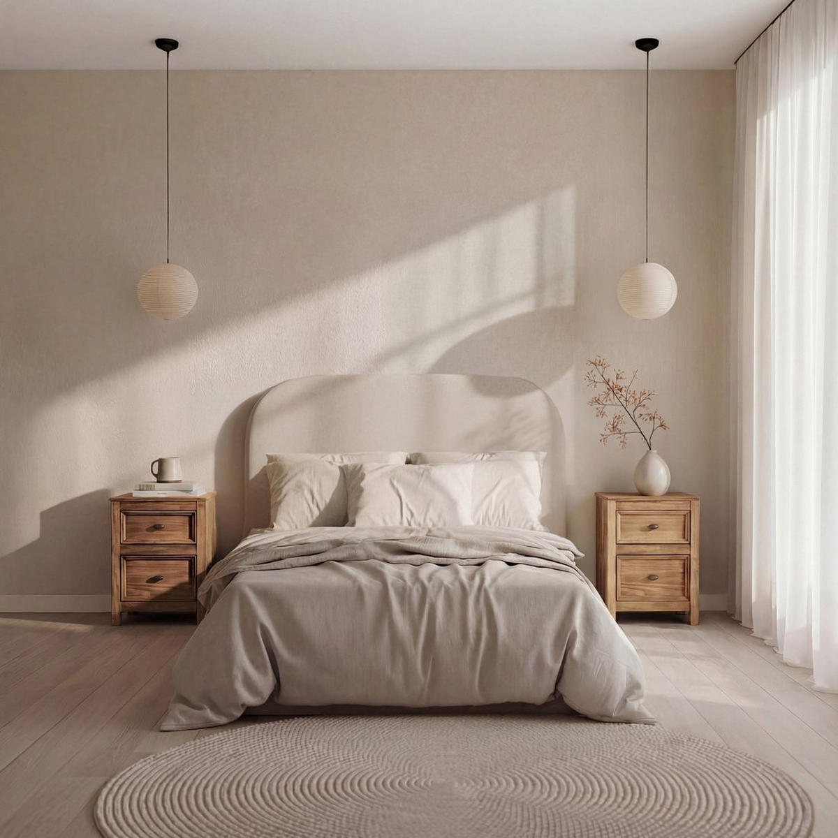 NACHTTISCH 2 SCHUBLADEN Serena Natürlich 42 cm x 57 cm - Naturfarben, Holz (42/57/39cm) - Klast Home