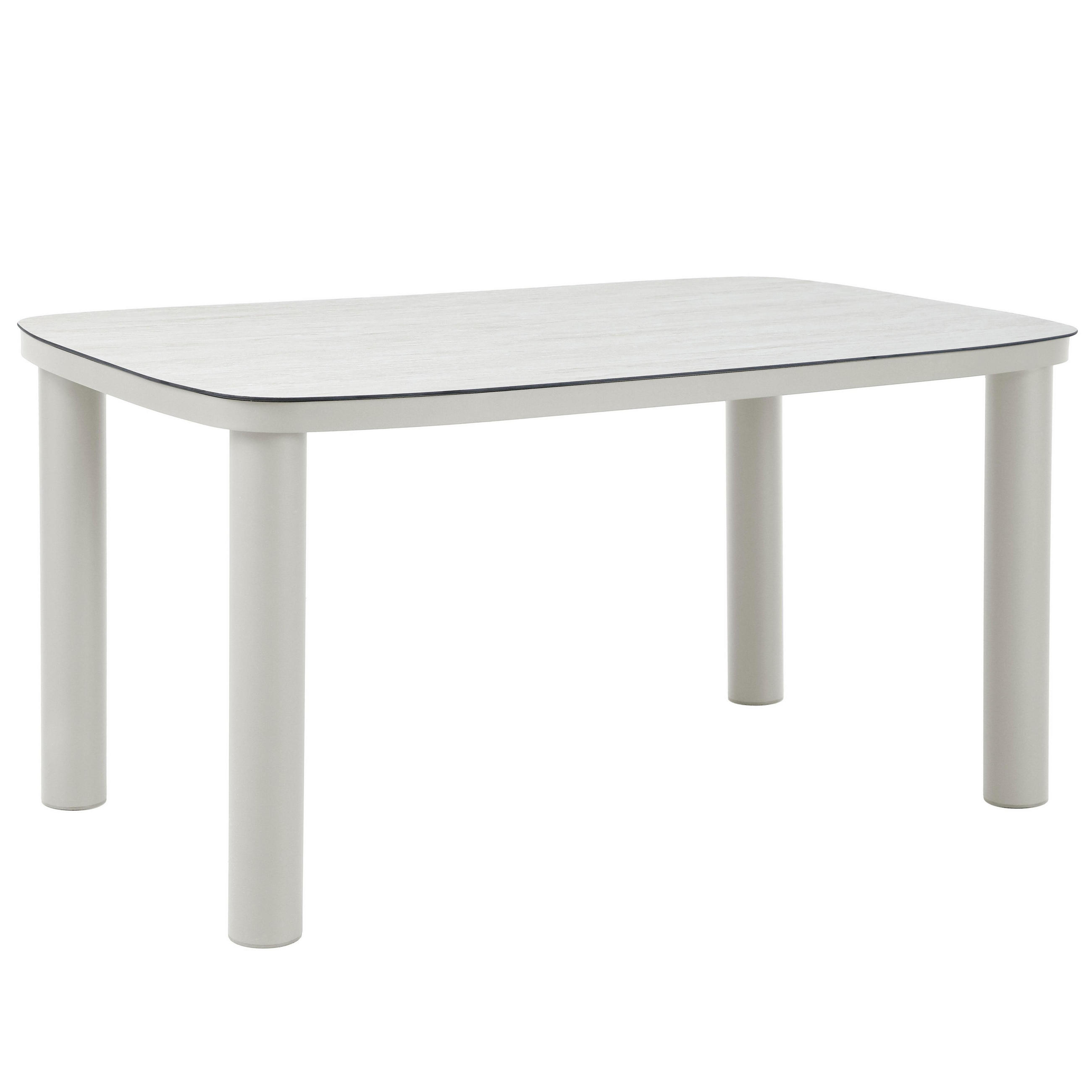 GARTENTISCH, Beige - Beige, Metall (150/90/75cm) - Oviala
