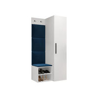 GARDEROBEN-SET Medi III - Blau/Schwarz, Holzwerkstoff/Kunststoff (40/191/50cm) - MIRJAN24