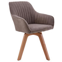 STUHL LIVORNO Microfaser Taupe 85 cm - Taupe/Beige, Holz/Textil (62/84/62cm) - riess-ambiente