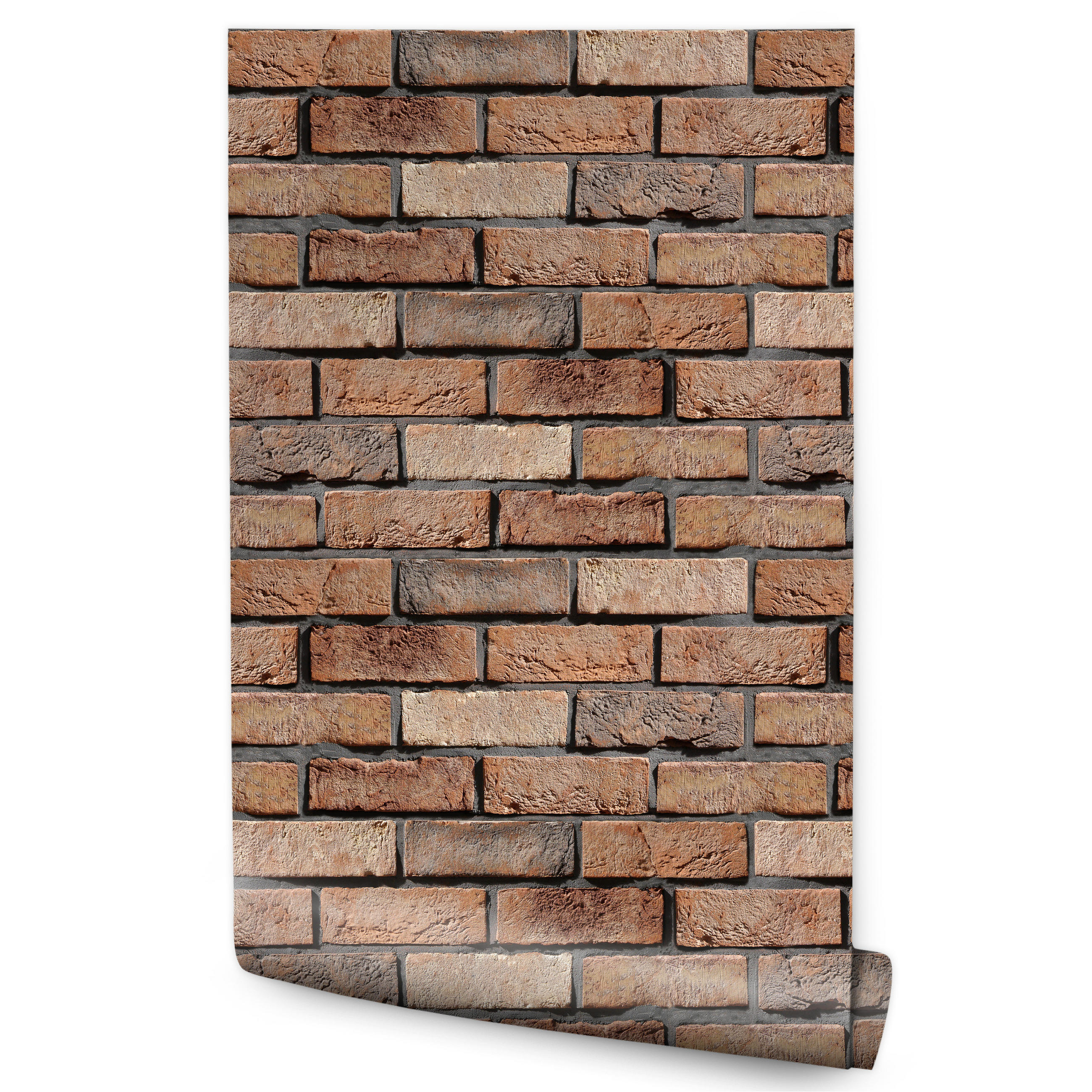 VLIESTAPETE Ziegelwand in 3D-Optik – Braun – 50x1000 cm - Braun, Papier (50/1000cm) - Muralo