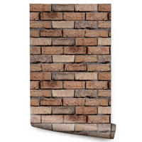 VLIESTAPETE Ziegelwand in 3D-Optik – Braun – 50x1000 cm - Braun, Papier (50/1000cm) - Muralo