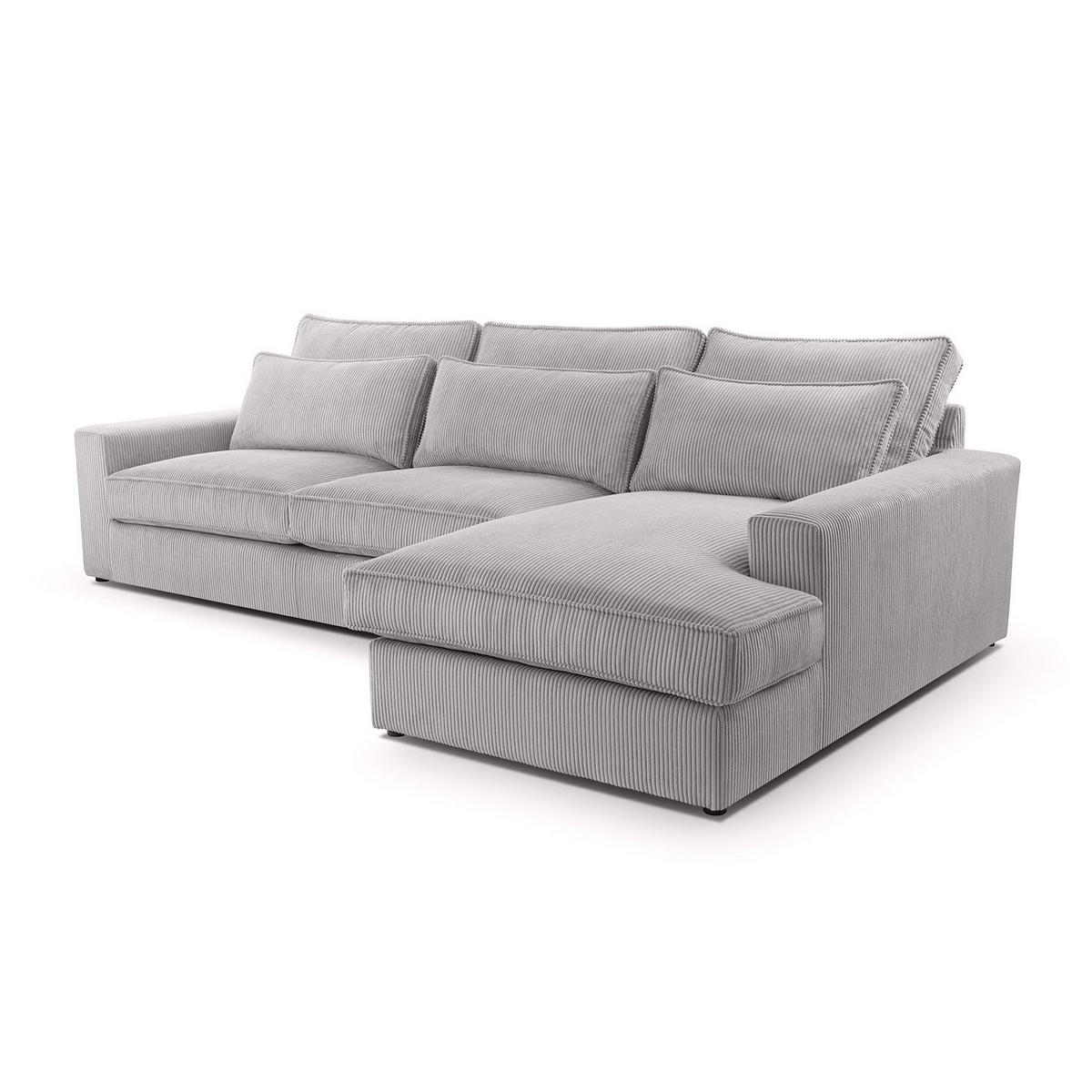 ECKSOFA 4 Sitzer Medan Mini, Grau - Grau, Textil (276/176cm) - Fedve
