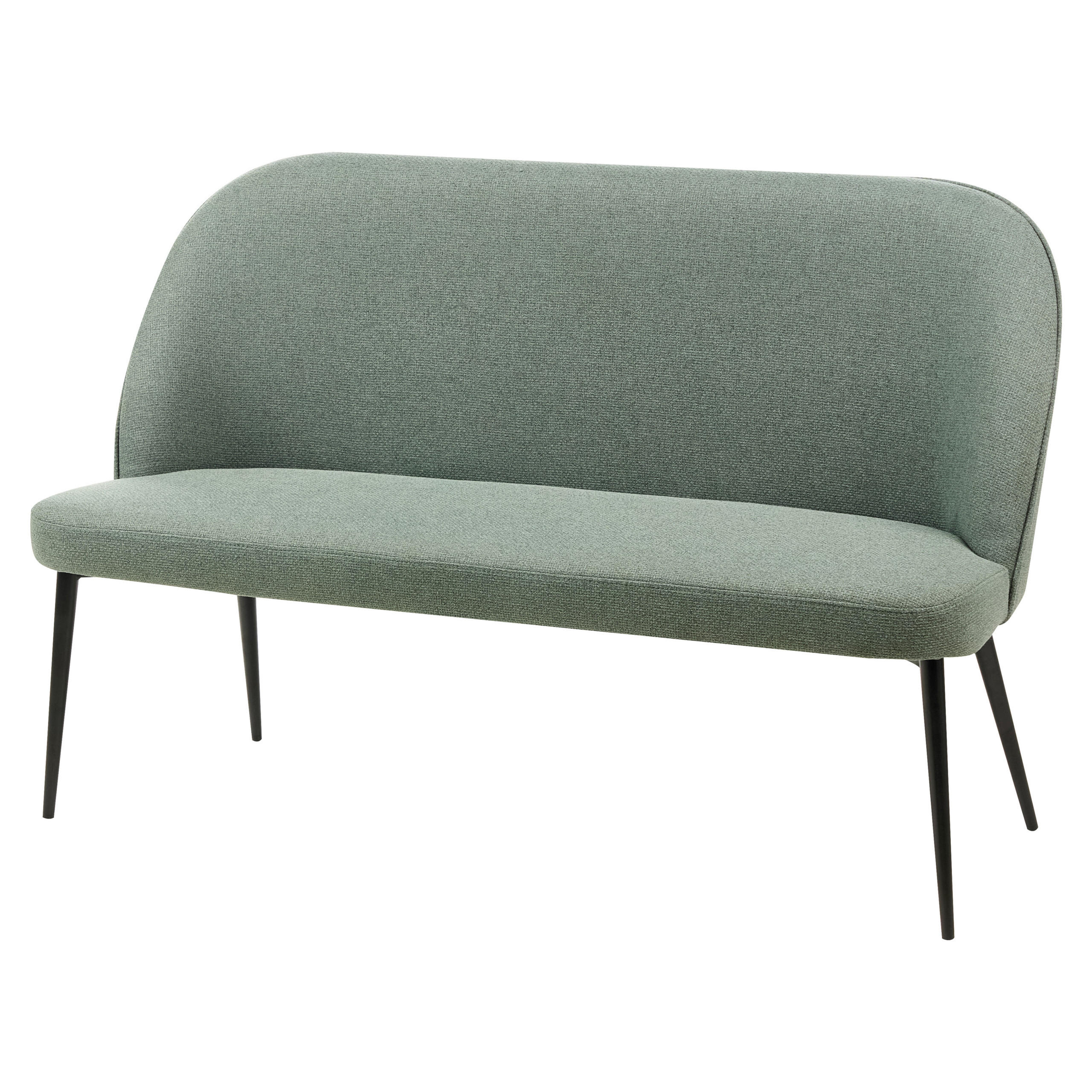 2-SITZER-KÜCHENSOFA hellgrün Osby - Schwarz/Grün, Textil (130/85/49cm) - Beliani