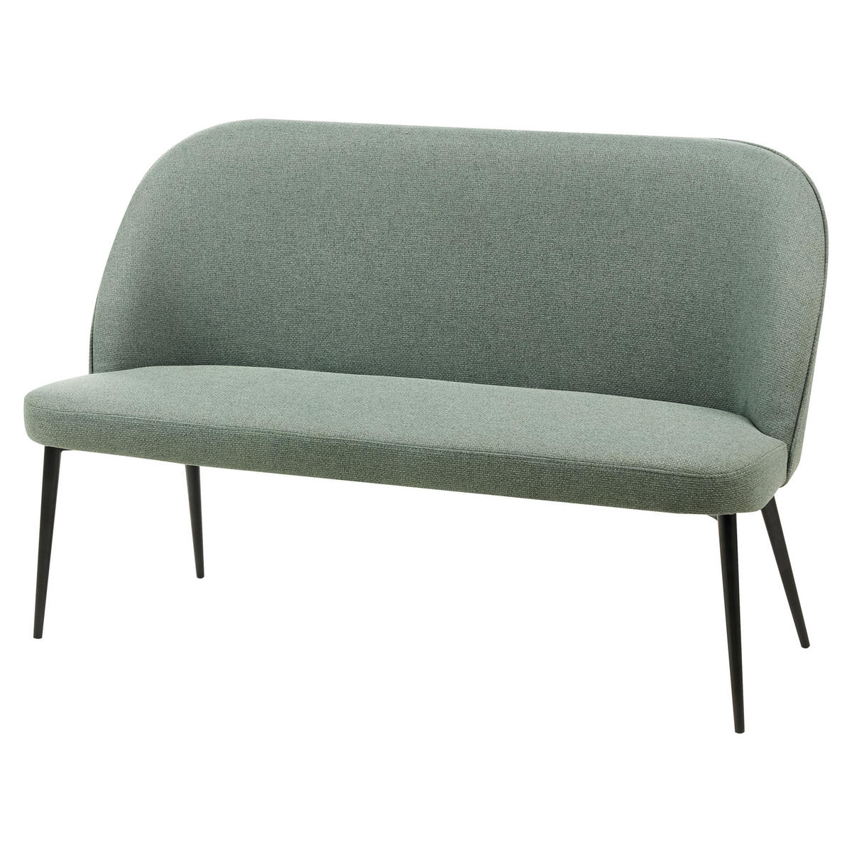 2-SITZER-KÜCHENSOFA hellgrün Osby - Schwarz/Grün, Textil (130/85/49cm) - Beliani