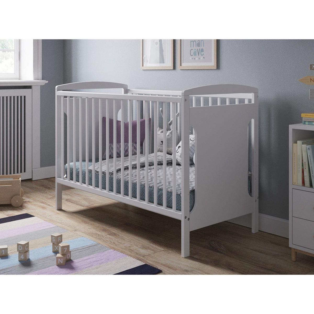 BABYBETT Elinor, Mitwachsendes, Weiß - Weiß, Holz (60/120cm) - Premiers Moments
