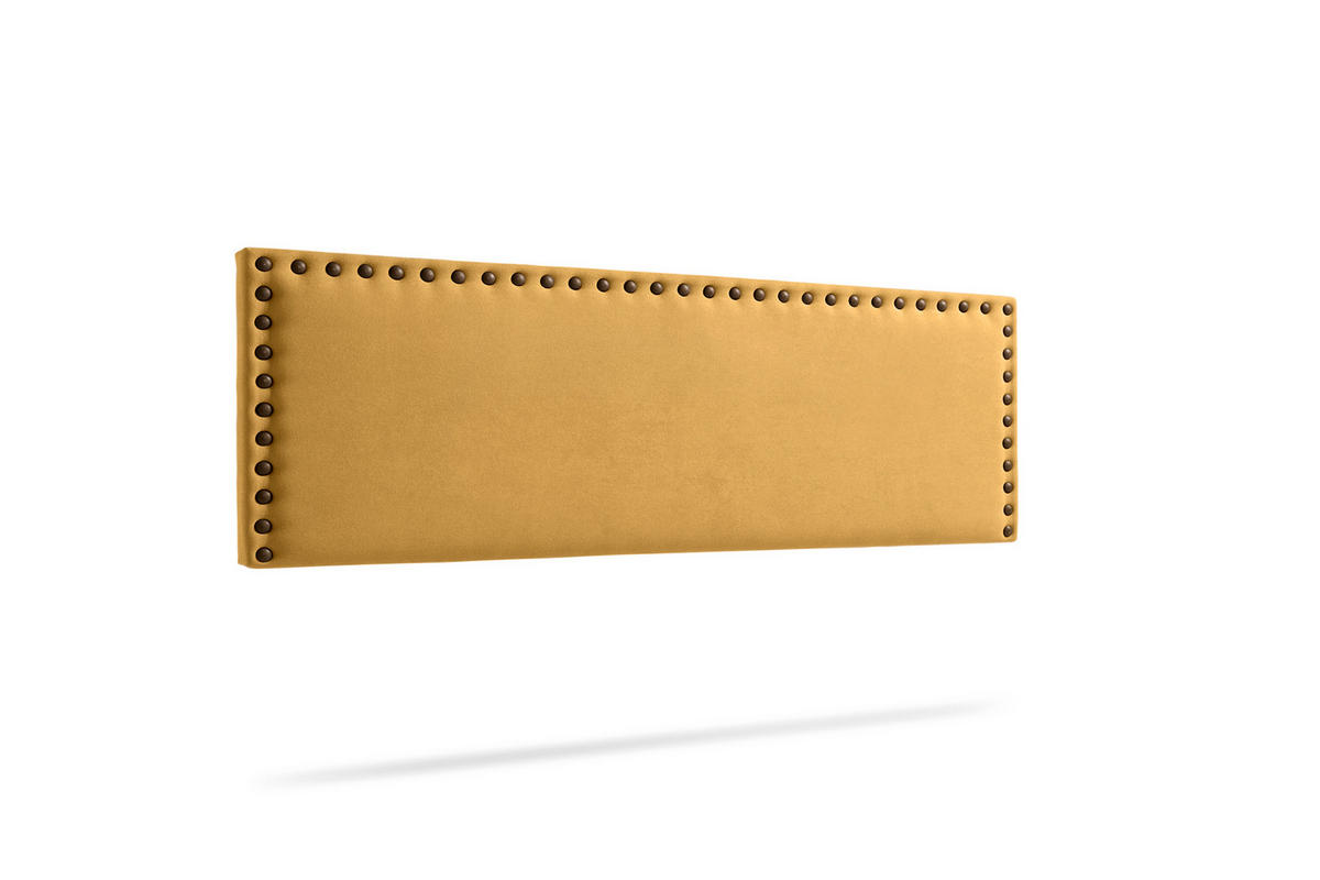 KOPFTEIL gepolstert MODENA Aqualine 100x55x8 cm - Senf - Moonia - Currygelb, Holz (100/8/55cm)