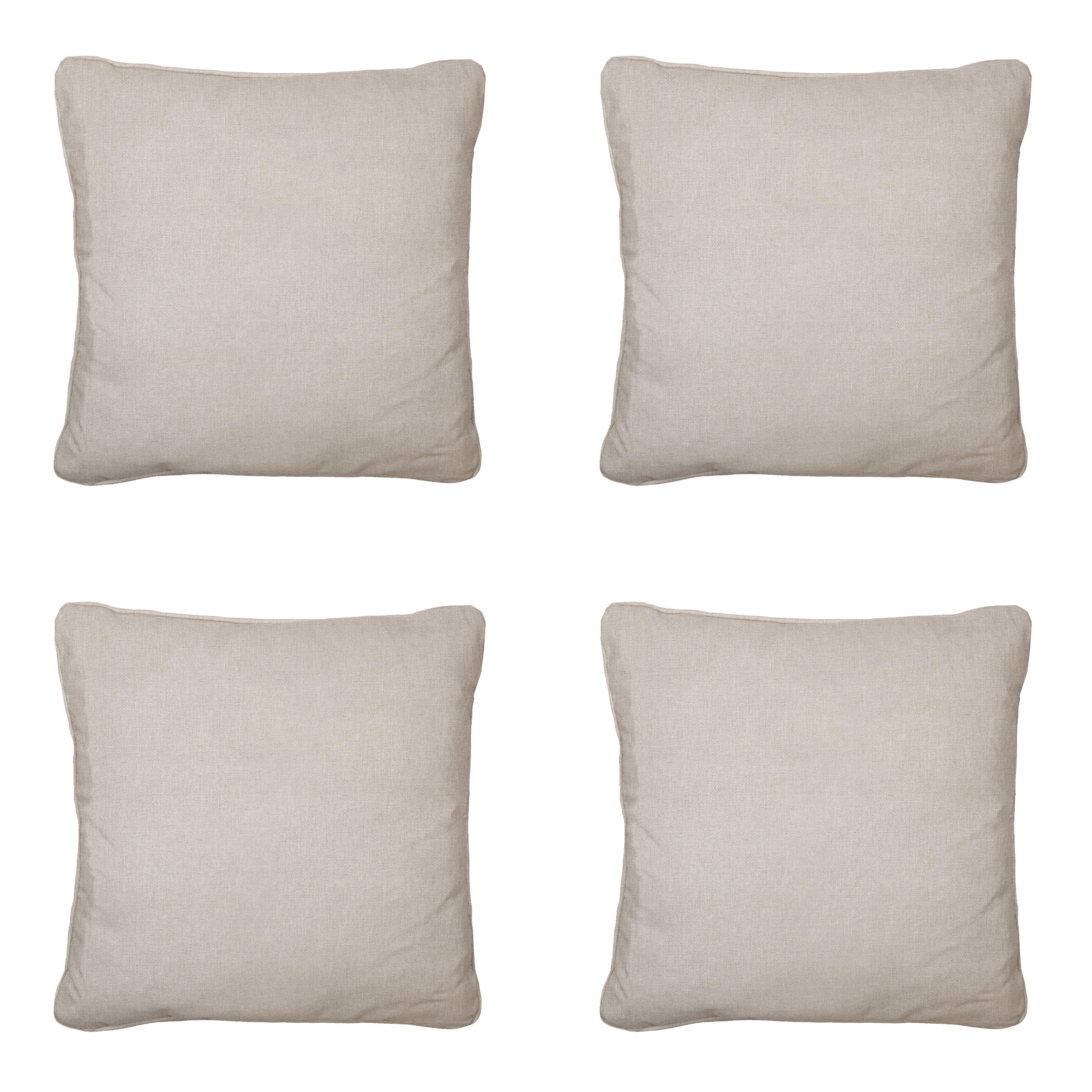 DEKORATIONSKISSEN Panama - Beige - 45/45/10 cm - 4er-Set - Beige, Textil (45/45cm) - Madison