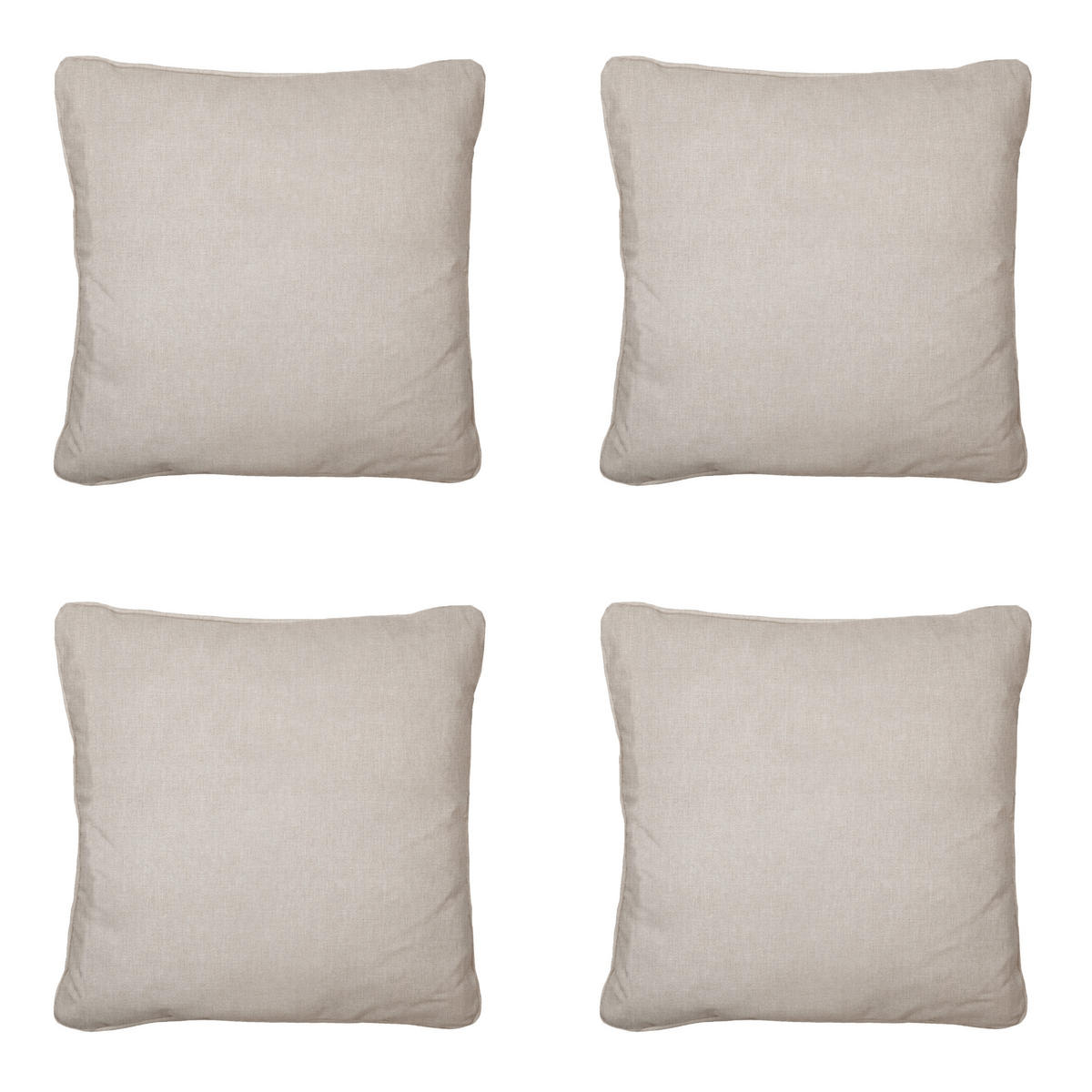 DEKORATIONSKISSEN Panama - Beige - 45/45/10 cm - 4er-Set - Beige, Textil (45/45cm) - Madison