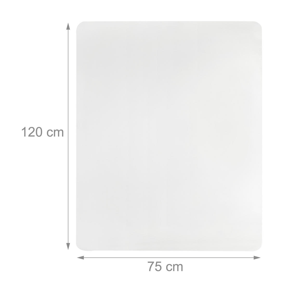 BODENSCHUTZMATTE - Transparent, Kunststoff (75/120cm) - Relaxdays