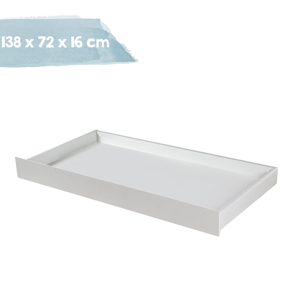 UNIVERSALBETTKASTEN weiß - Weiß, Holzwerkstoff (138/16/72cm) - Roba