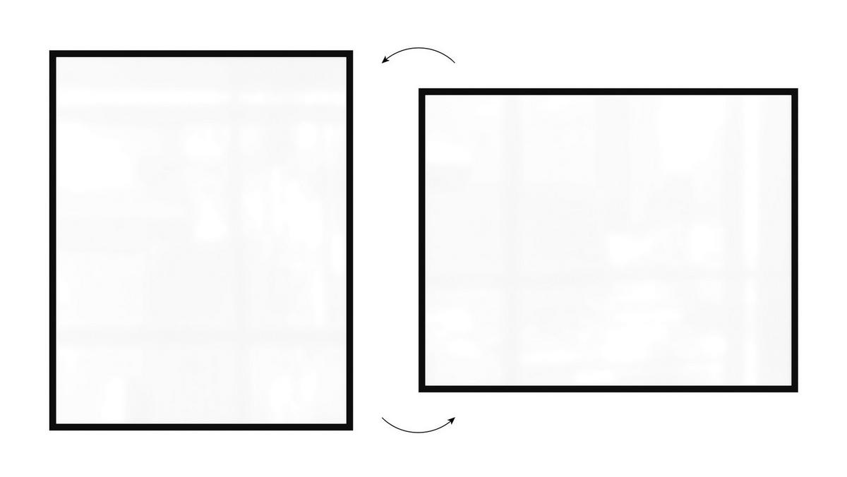 MAGNETISCHES Whiteboard mit schwarzen Holzrahmen 100x80cm - Schwarz, Holz (100/80/1.5cm) - ALLboards