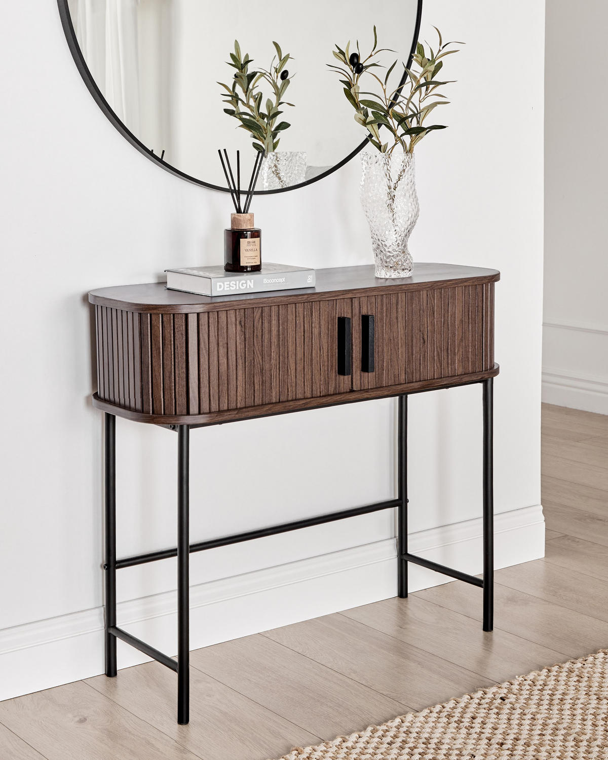 KONSOLENTISCH Braun Bradley - Braun, Holzwerkstoff (30/80/70cm) - Beliani