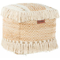 POUF Hellbeige Alupola - Beige, Naturmaterialien (40/40/40cm) - Beliani
