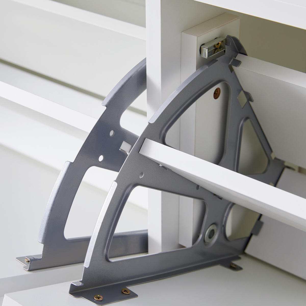 SCHUHSCHRANK aus MDF & Spanplatte 118x25x115cm in Weiß mit 6 Schuhkippern - Weiß, Holzwerkstoff (118/115/25cm) - Modfu