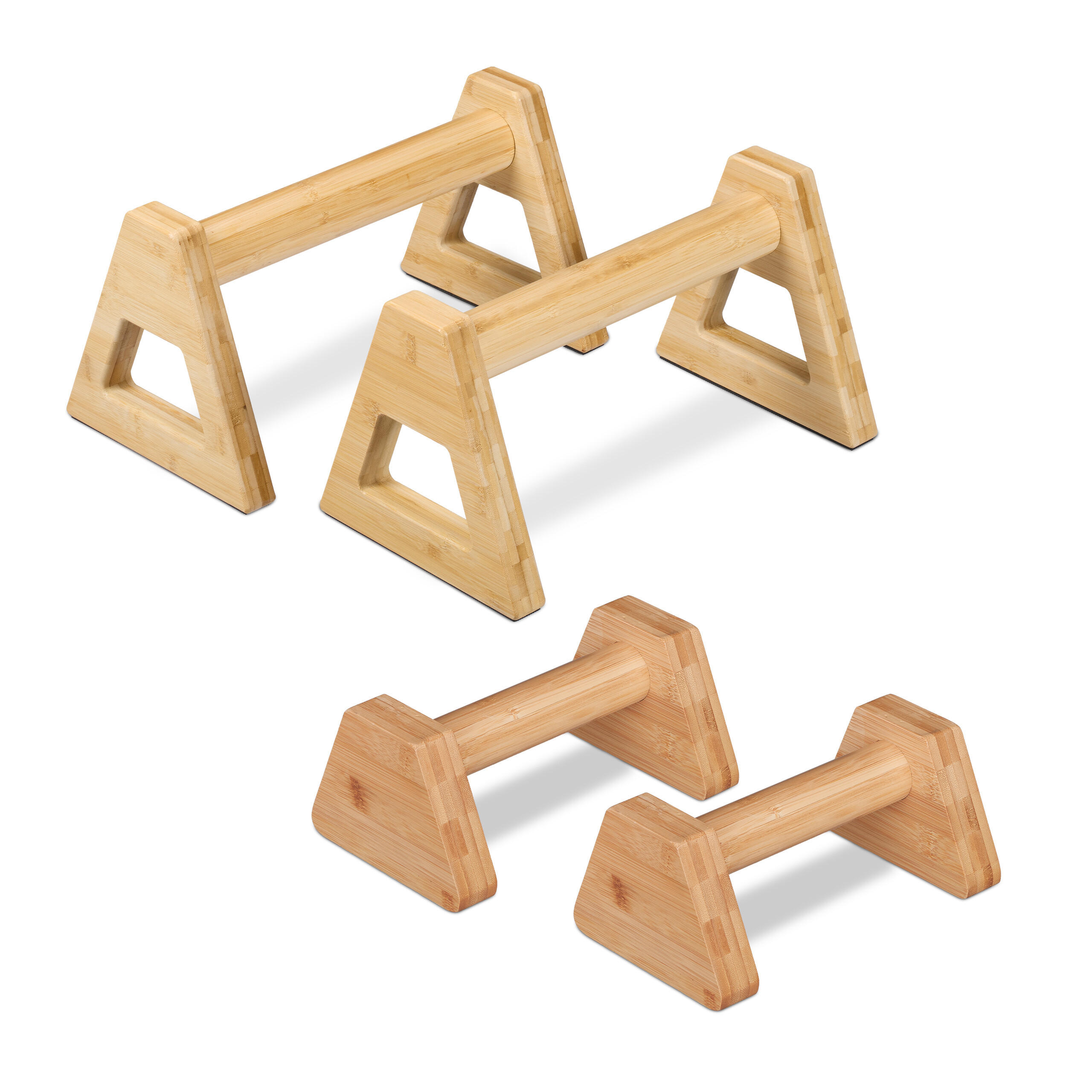 4xLIEGESTÜTZGRIFFE - Hellbraun, Holz/Kunststoff (21/38cm) - Relaxdays