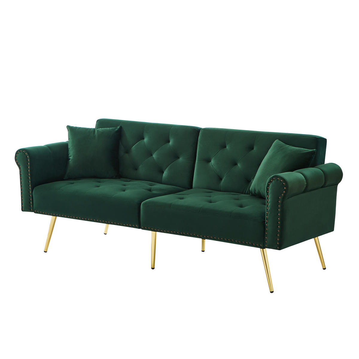 SOFA 2-Sitzer 173/75/70 cm Antikgrün - Grün, Textil (75/70/173cm)