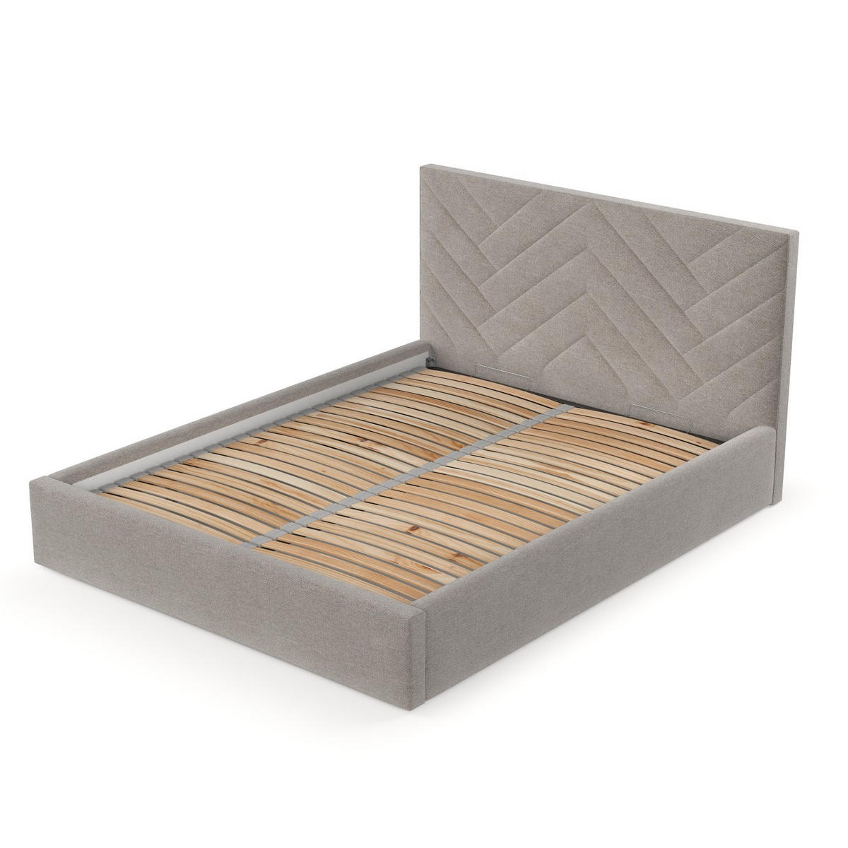 POLSTERBETT Arco 140/200 cm Beige im Asti Stoff - Beige/Schwarz, Holz/Holzwerkstoff (140/200cm) - AltaBeds