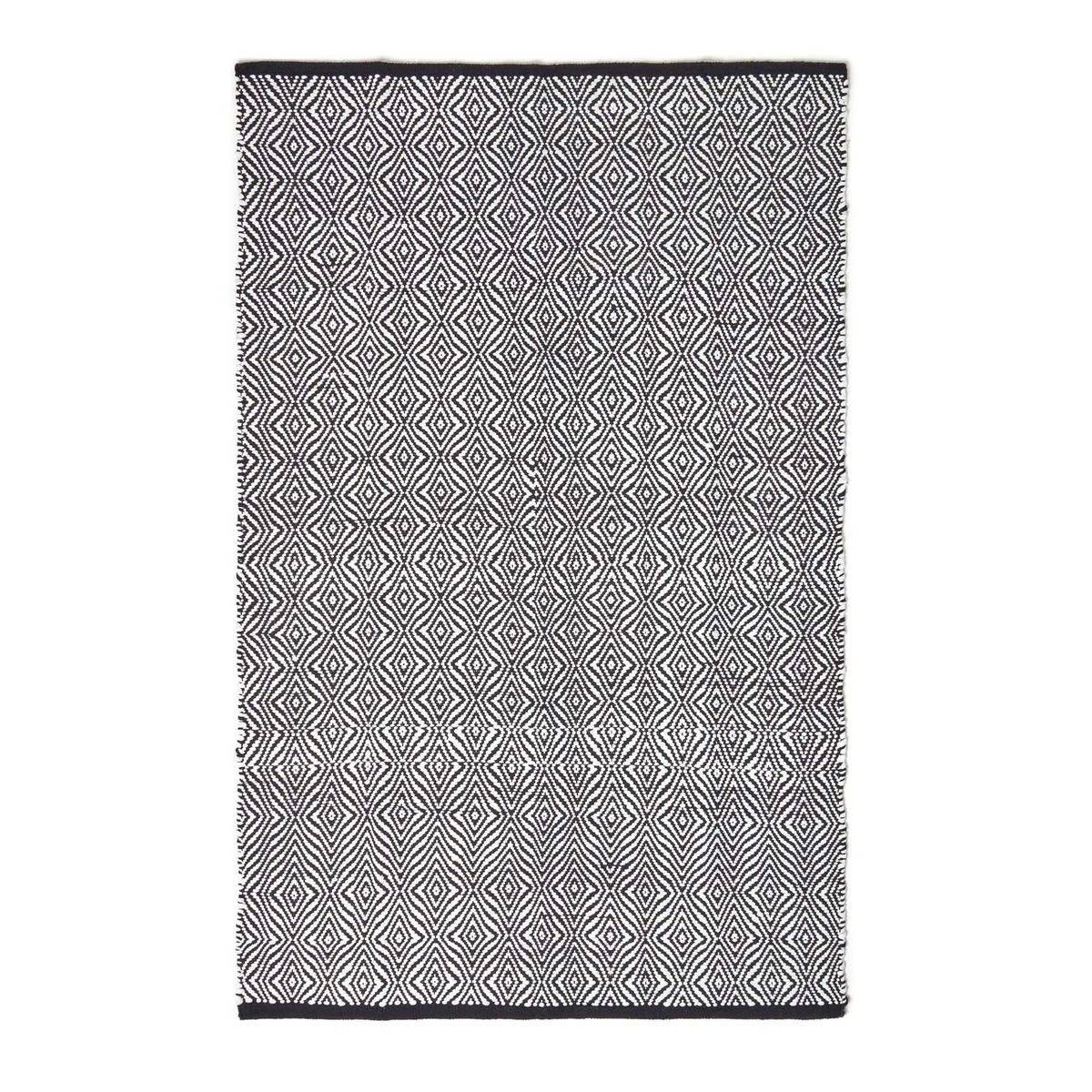 HANDWEBTEPPICH Trance geometrisch gemustert 160/230 cm - Schwarz, Textil (160/230cm) - Homescapes