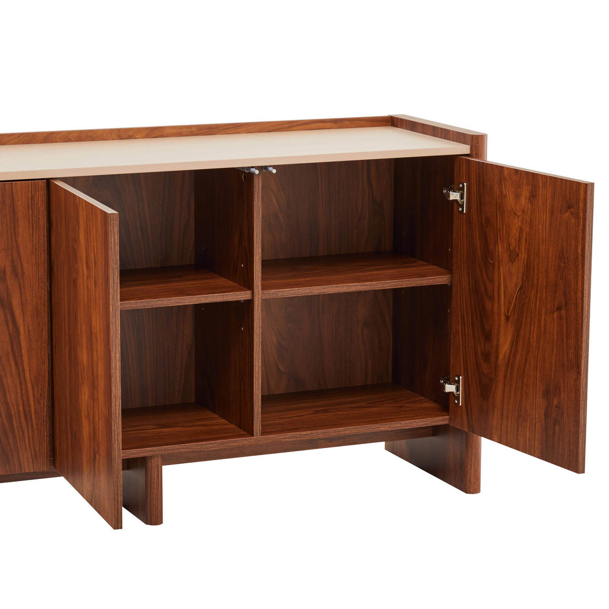 SIDEBOARD 140 cm, dunkles holz - Braun, Holz (40/75/140cm) - Oviala