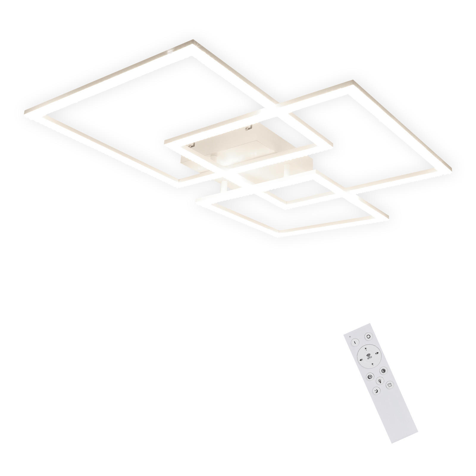 LED-DECKENLEUCHTE Johann 75/60/8 cm - Weiß, Metall (75/60/8cm) - Nettlife