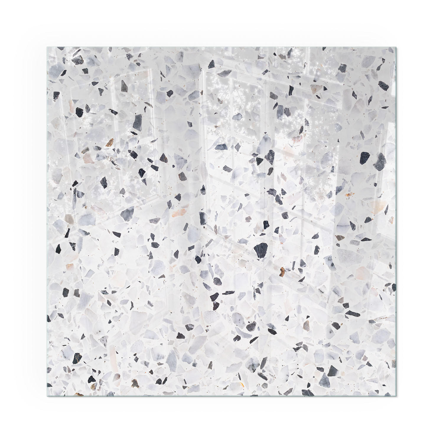 GLASPLATTE für Kamin 60x60 cm - Weiß, Glas (60/60/0.4cm) - TULUP