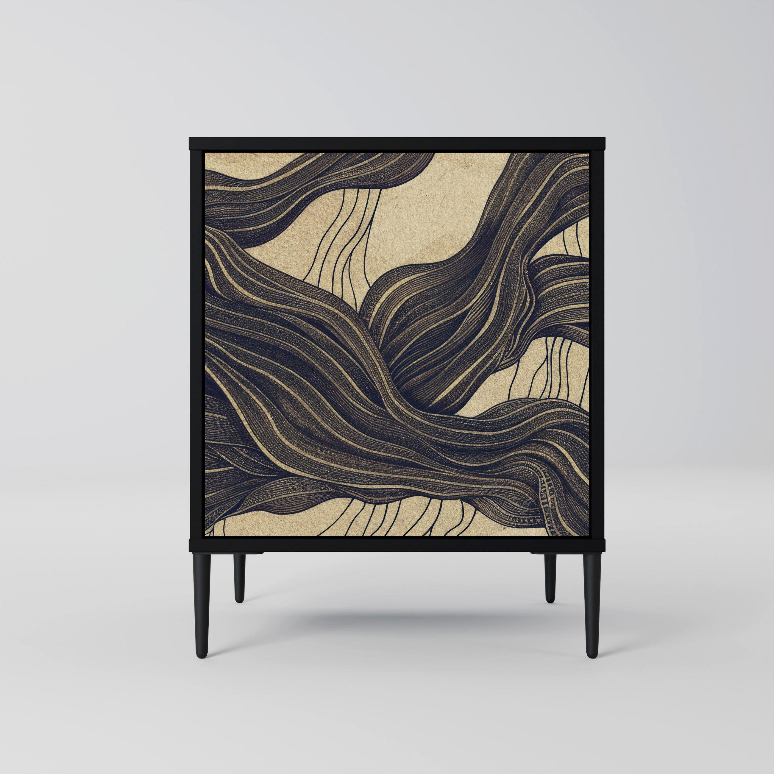SpaceRebels Sideboard Schwarz 57.5x72.5x42 cm