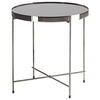 BEISTELLTISCH Glas schwarz/silber 40 cm Lucea - Silberfarben/Schwarz, Metall (40/40/44cm) - Beliani