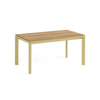 ESSTISCH FADO - Hellbraun/Goldfarben, Holzwerkstoff (90/160/76cm) - Meblini