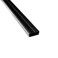VORHANGSCHIENE SH, 1-läufig, 240 cm, schwarz - Schwarz, Kunststoff (4.7/1.7/240cm) - SN Deco