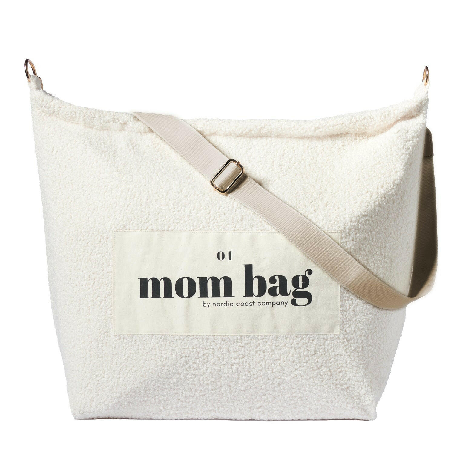 MOM Bag Teddy Bouclé Natur - Naturfarben, Textil (60/10/45cm) - nordic coast company