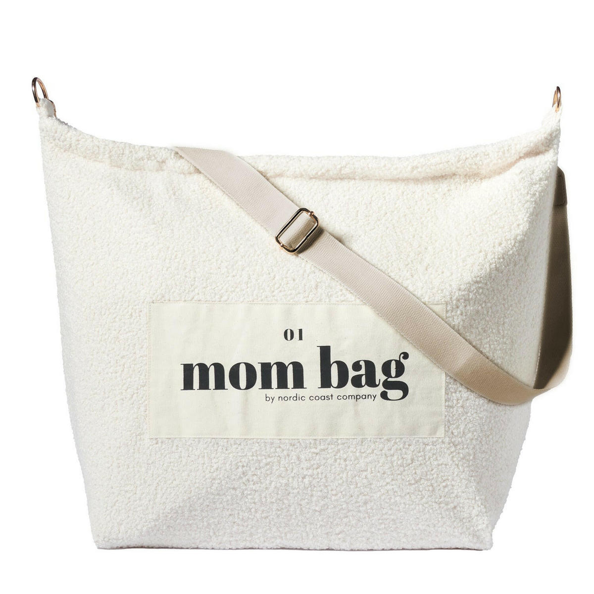 MOM Bag Teddy Bouclé Natur - Naturfarben, Textil (60/10/45cm) - nordic coast company