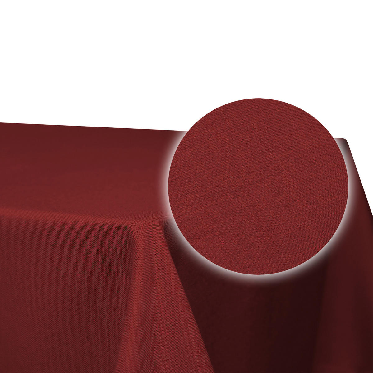 TISCHDECKE Leinenoptik 110/220 cm eckig Bordeaux - Bordeaux, Textil (110/220cm) - TiborTex