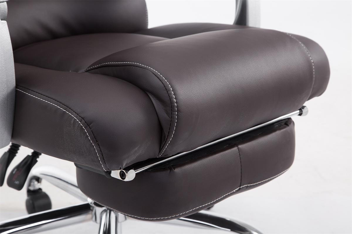 BÜROSTUHL MIAMI 118x68x64 Braun Kunstleder Metall - Braun, Leder/Metall (68/118/64cm) - DELUKE