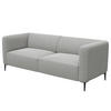 3-SITZER SOFA - Schwarz/Hellblau, Textil/Metall (205/74/88cm) - home24