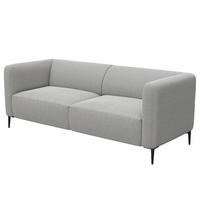 3-SITZER SOFA - Schwarz/Hellblau, Textil/Metall (205/74/88cm) - home24