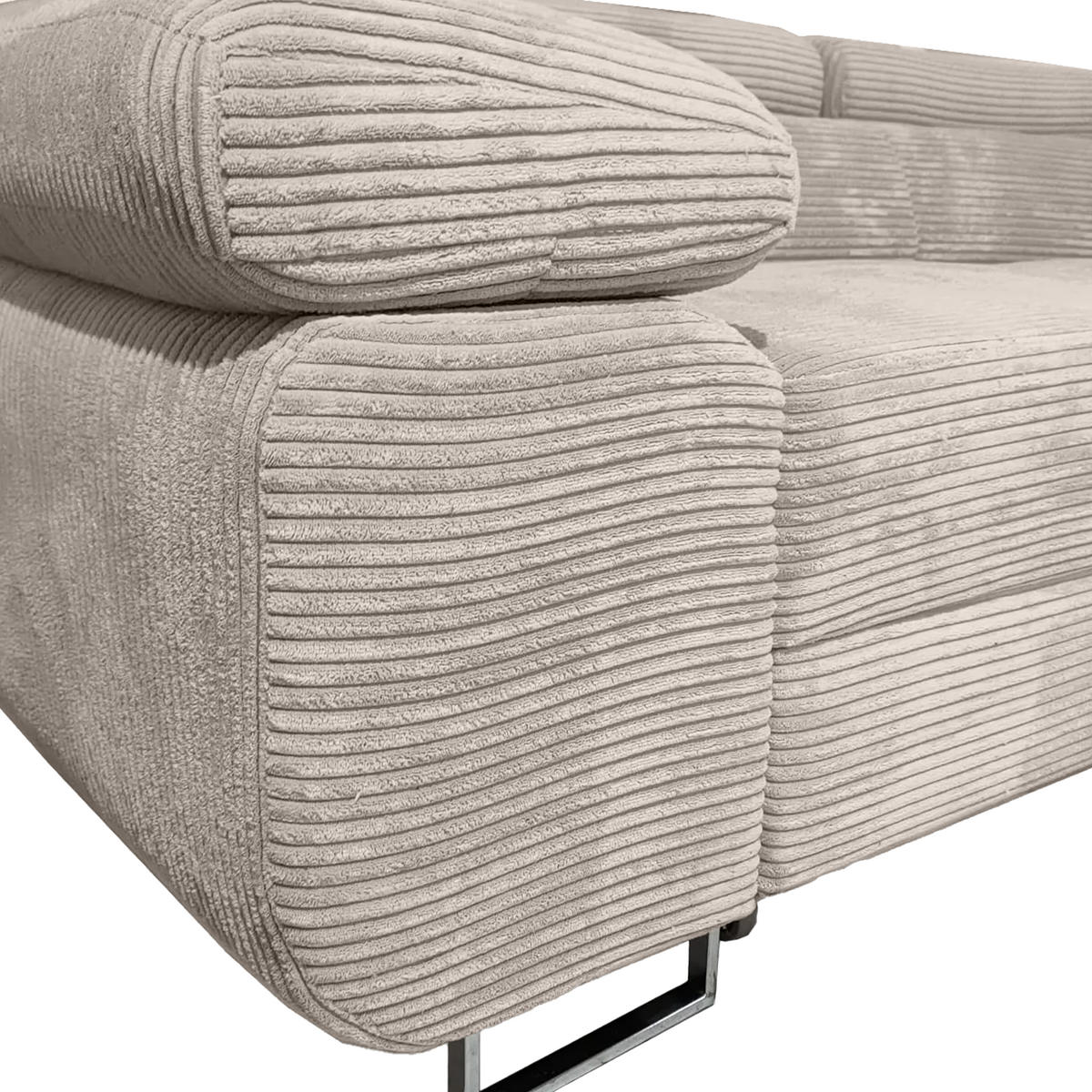 ECKSOFA Warton mit Schlaffunktion, Beige - Beige, Textil (275/202cm) - Fedve