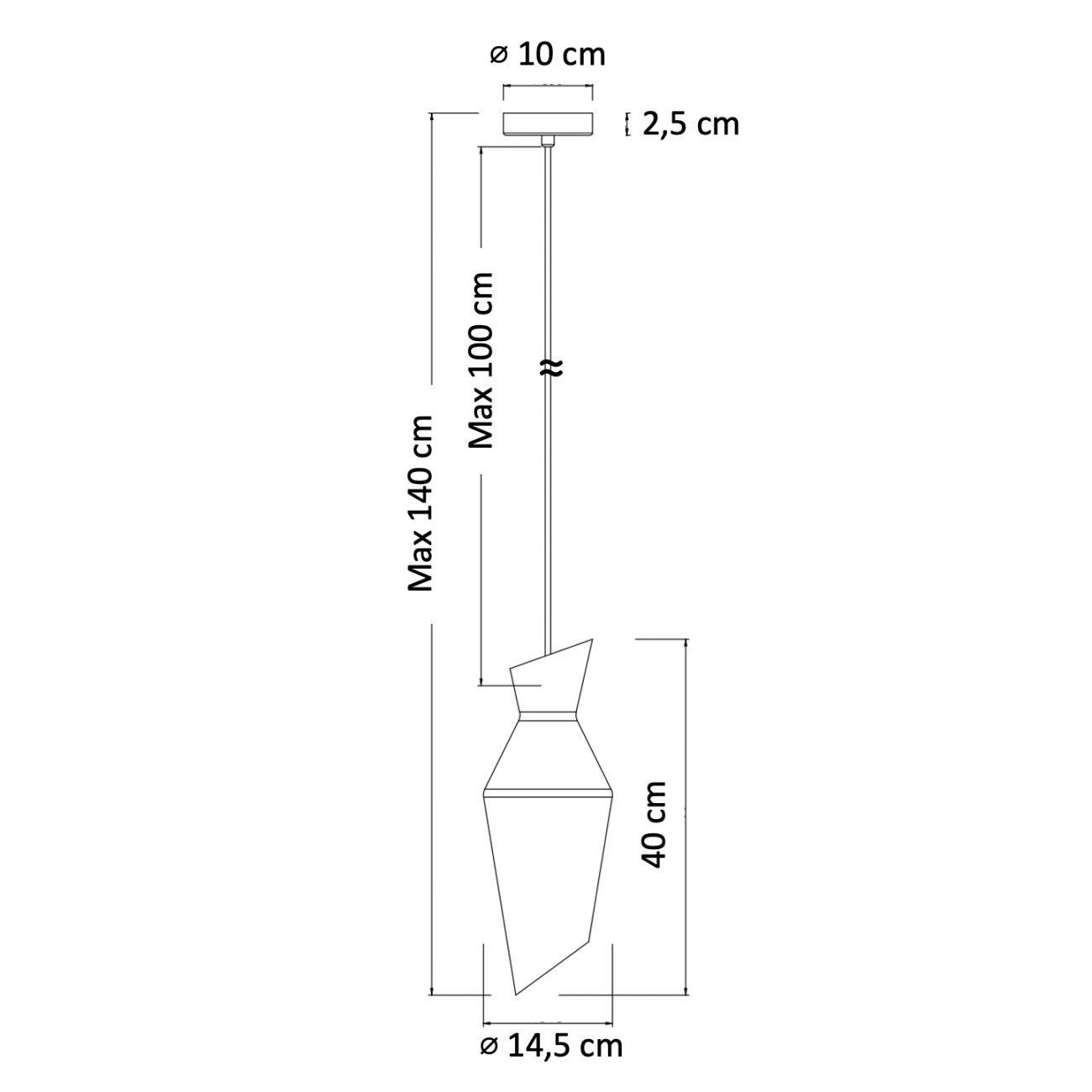 HÄNGELEUCHTE Pozzino, Rauchgrau, 40cm - Grau, Glas (40/14/40cm) - KOSILUM