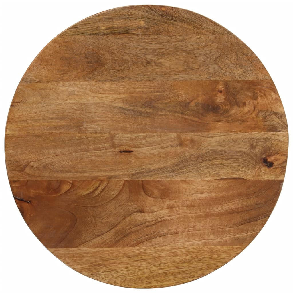 TISCHPLATTE Ø60/2,5 Cm Rund Massivholz Mango - Braun, Holz (60/60/2.5cm) - vidaXL