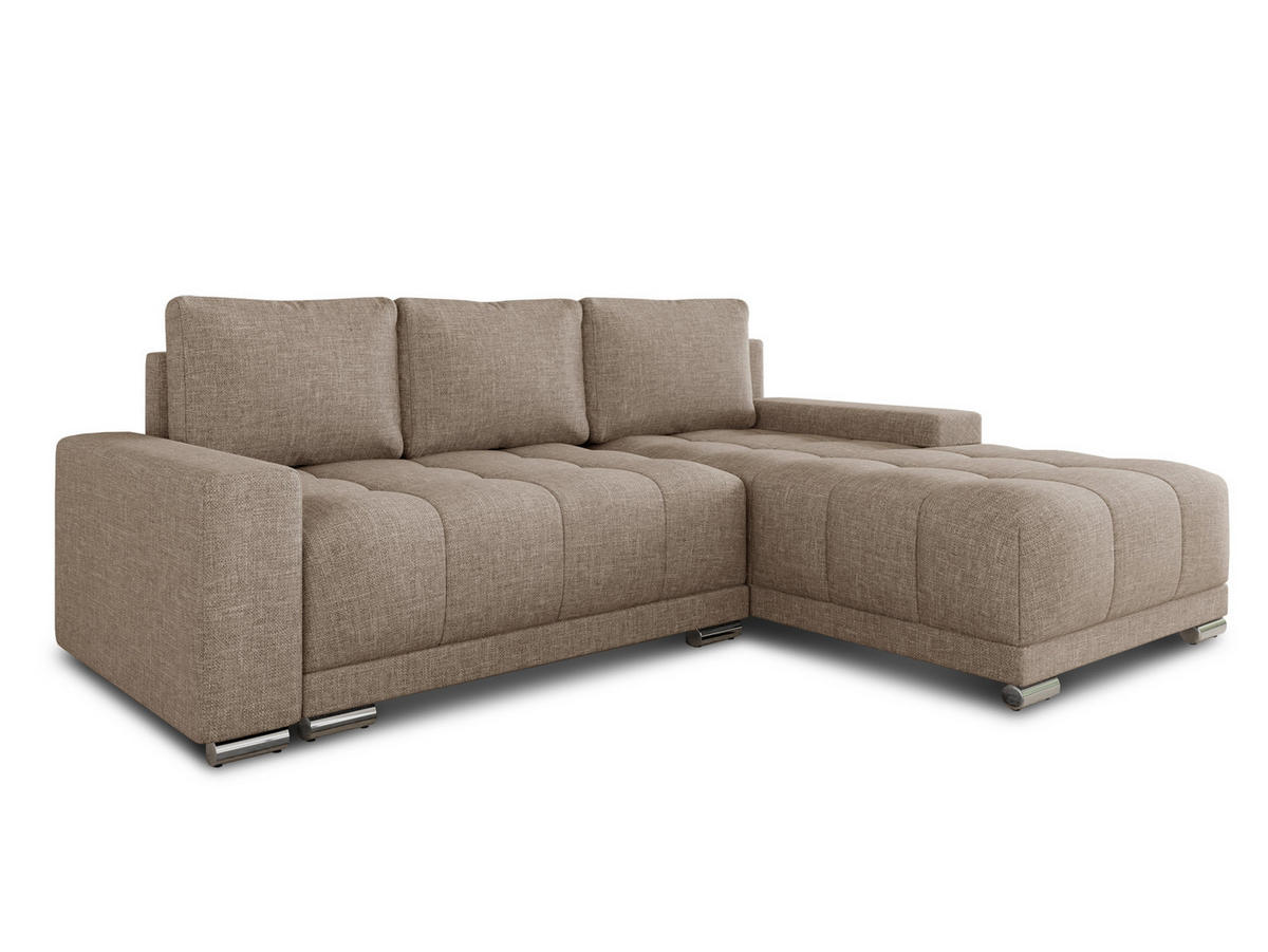 ECKSOFA Pavo - Beige, Holz/Textil (255/180cm) - Sofnet