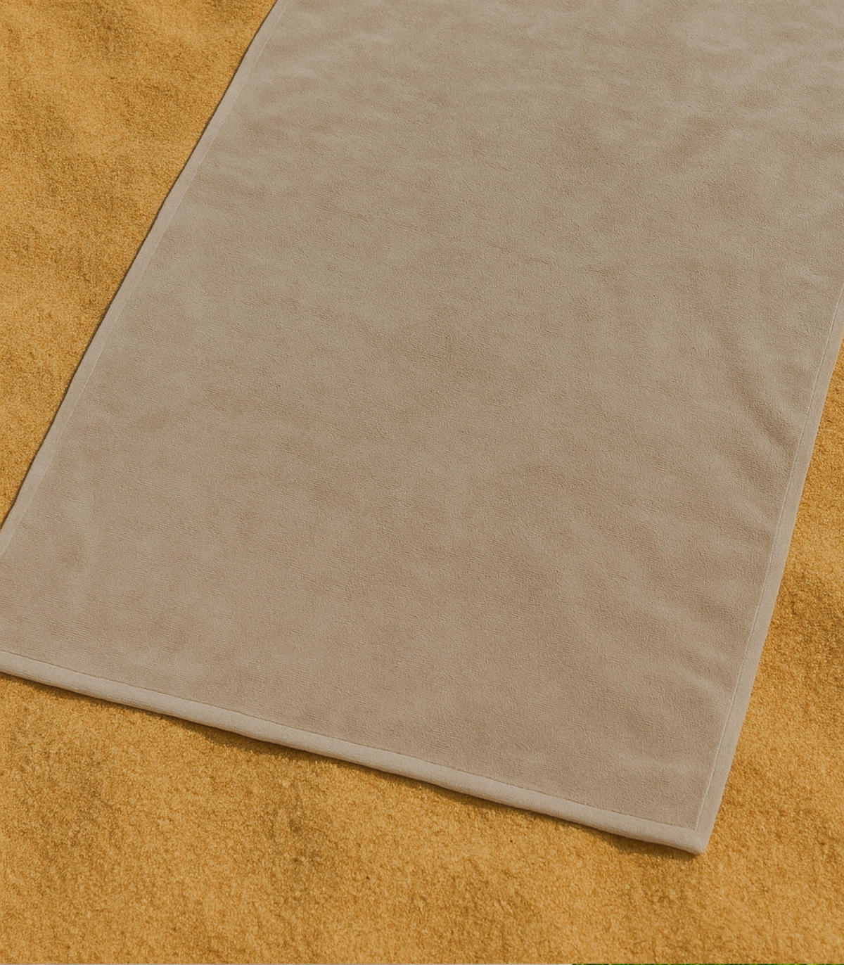 STRANDTUCH. Bio-Baumwolle. 100x180 cm. Beige - Beige, Textil (100/180cm) - SOWL