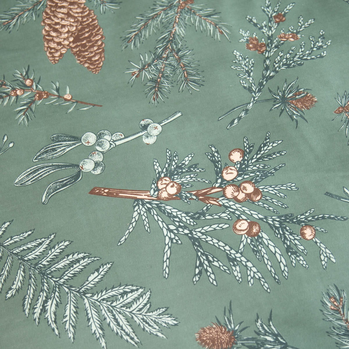 BETTWÄSCHE Foret Mikrofaser grün 220/200 cm - Grün, Textil (220/200cm) - Homla