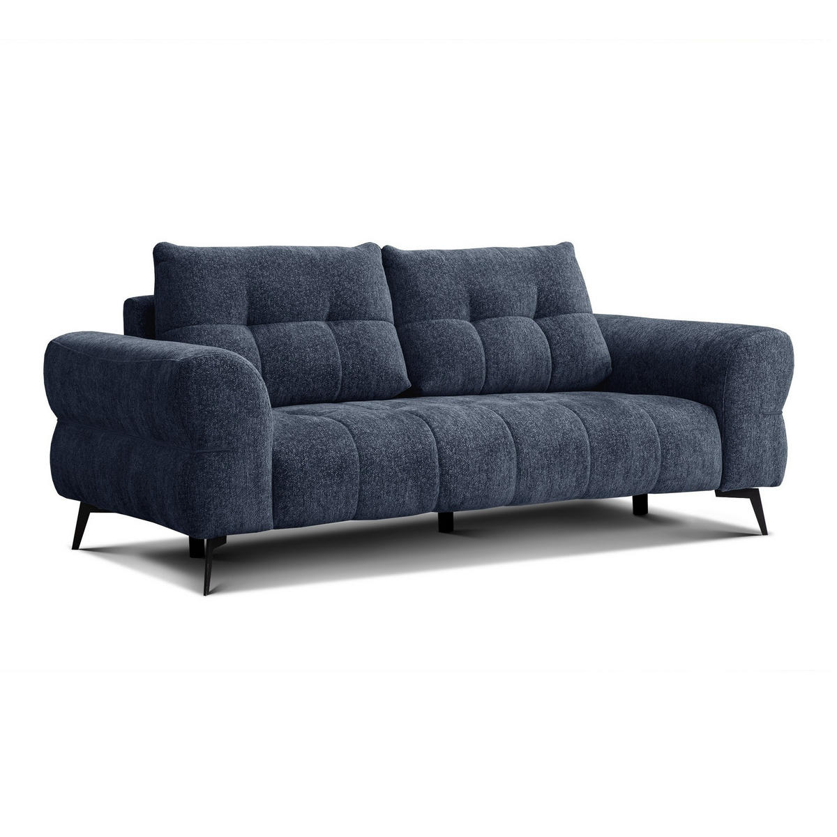 SOFA SALVINI 3-Sitzer, dunkelblau - Dunkelblau, Holz/Textil (237/88/99cm) - Courtois Laville