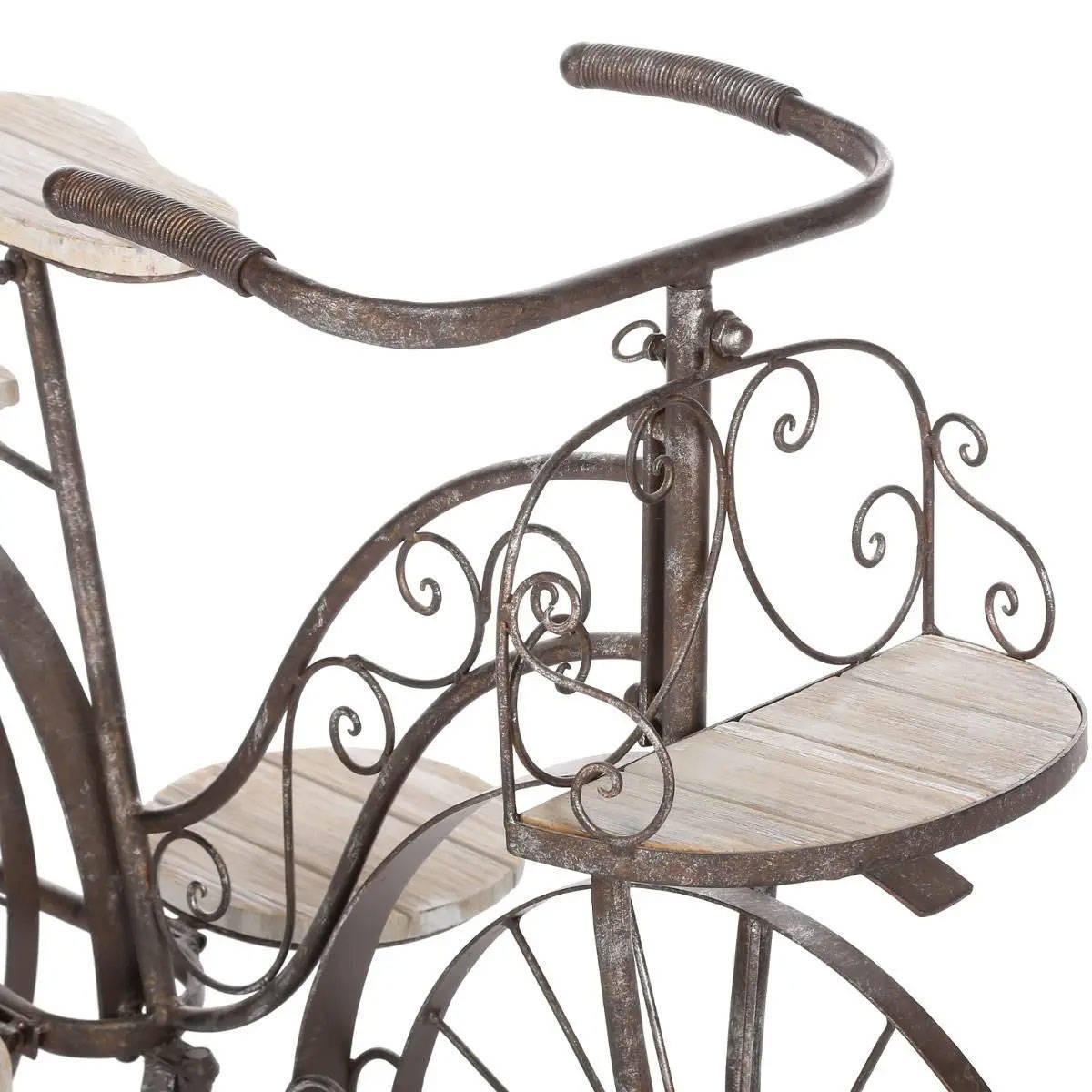 BLUMENSTÄNDER Metall Fahrrad 59 cm - Grau, Metall (97/46/64cm) - Atmosphera Createur d´interieur