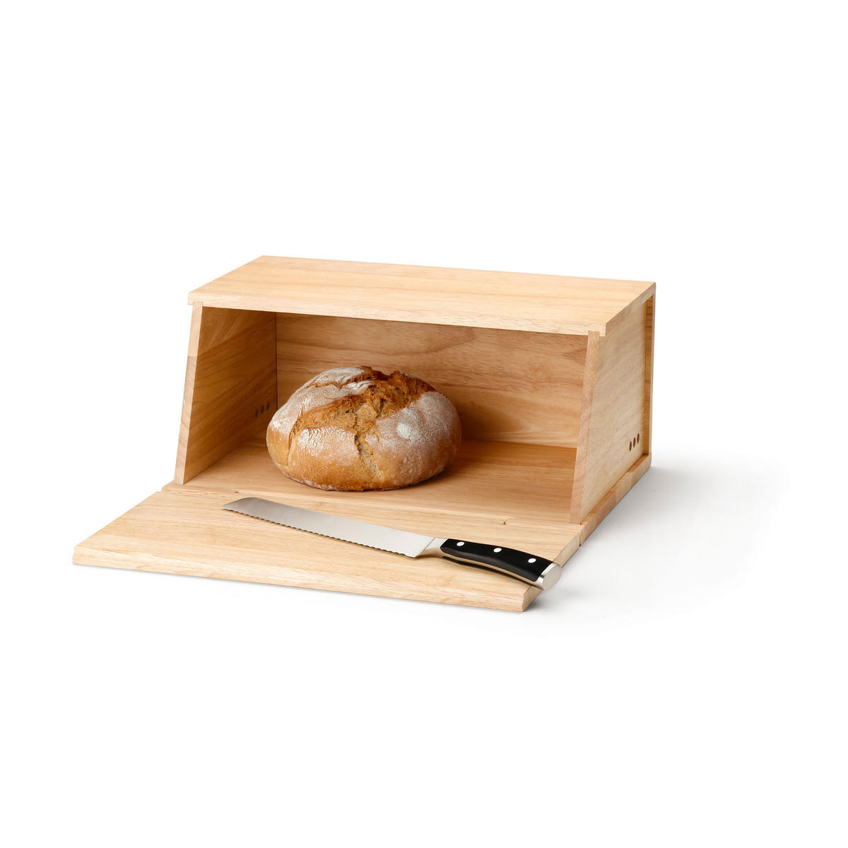 BROTKASTEN, Gummibaumholz, 40 x 26 x 18.5 cm - Braun, Holz (26/18.5/40cm) - Continenta