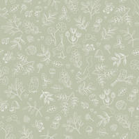 TAPETE Forest Wonders - Weiß/Grün, Papier/Kunststoff (53/1000cm) - Little Dutch