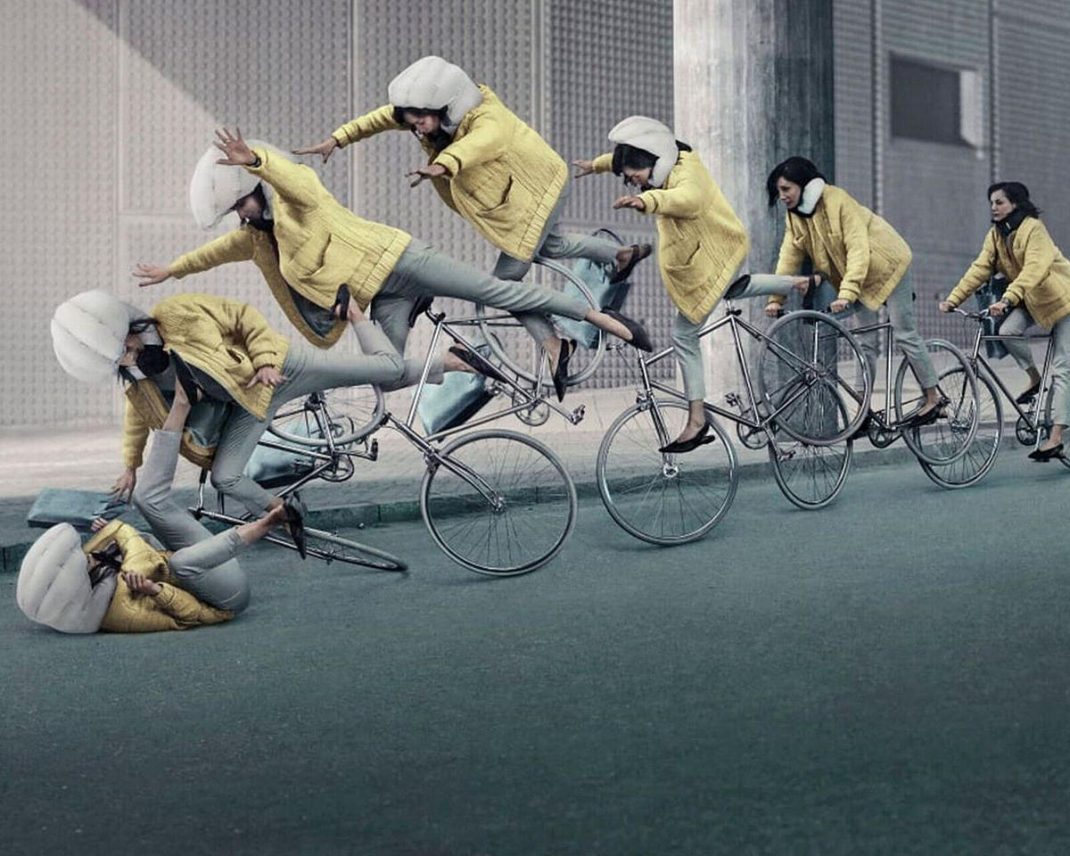 AIRBAG Fahrradhelm 52 – 59 cm Schwarz - Schwarz, Textil (5/10cm) - Hövding