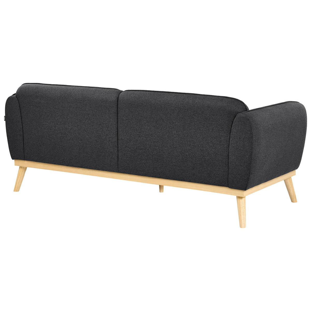 POHOVKA 3-místná Látka Černá Ljung - světle hnědá, textil (210/82/82cm) - Beliani